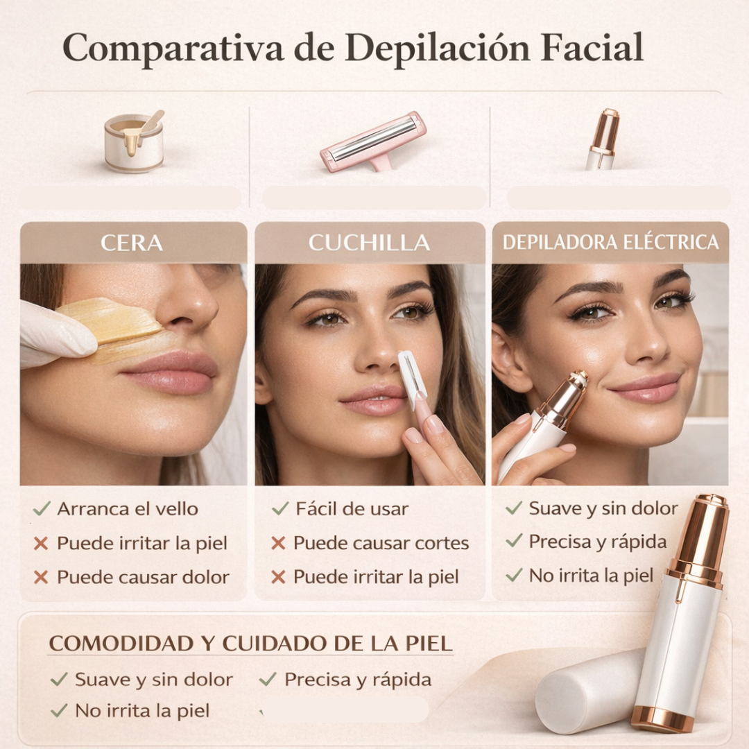 Depiladora Facial: Precisión Profesional para una Piel Impecable